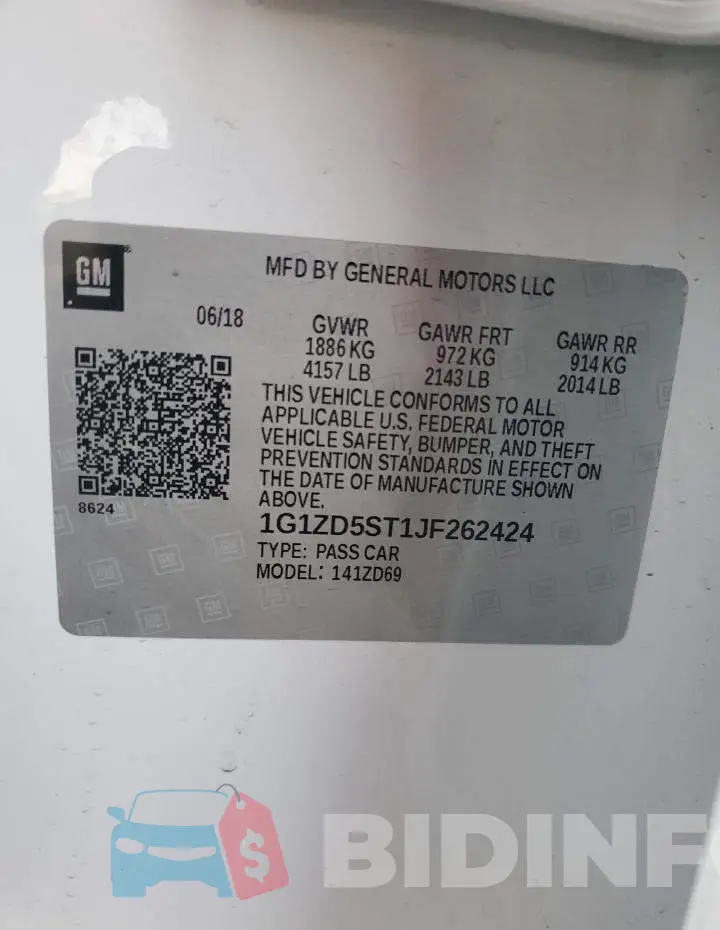 1G1ZD5ST1JF262424 Photo# 12