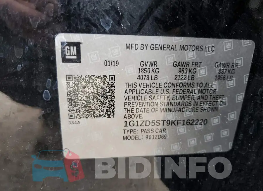 1G1ZD5ST9KF162220 Photo# 12