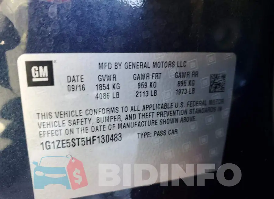 1G1ZE5ST5HF130483 Photo# 13