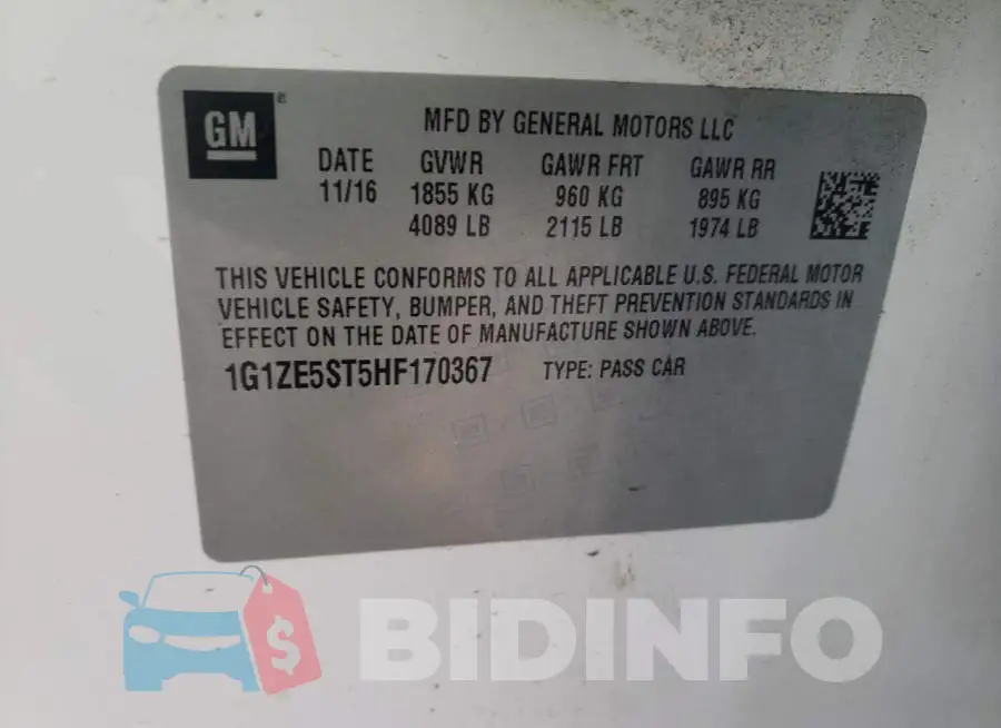 1G1ZE5ST5HF170367 Photo# 12