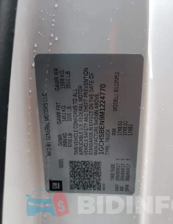 1GCHSBEN9M1224770 Photo# 12