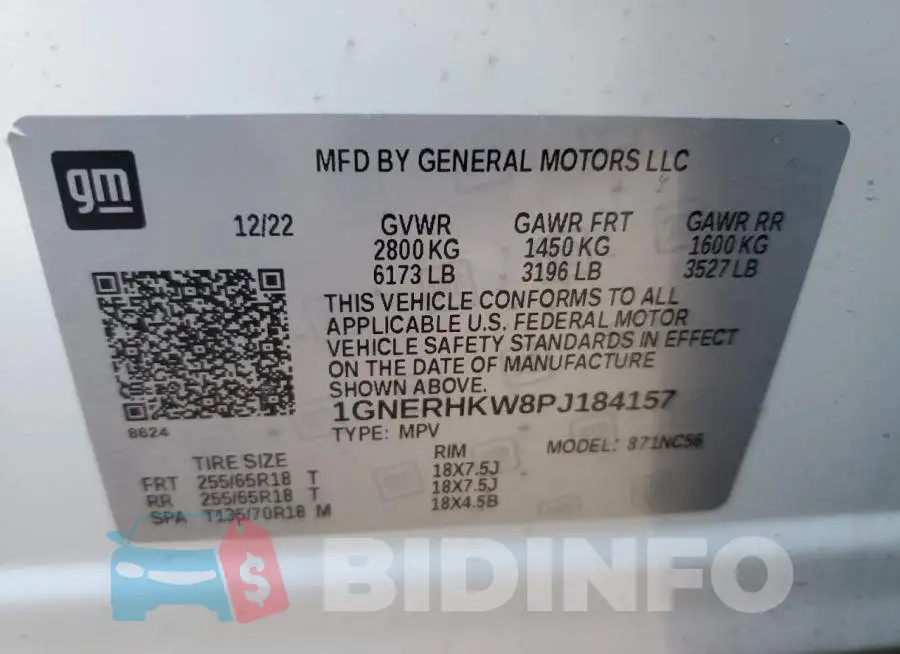 1GNERHKW8PJ184157 Photo# 12