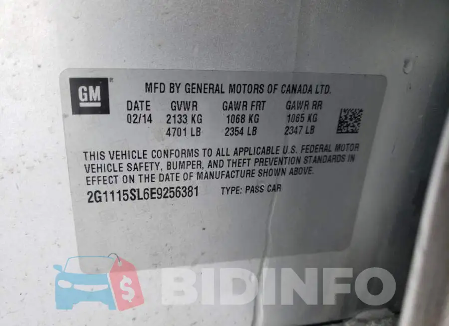 2G1115SL6E9256381 Photo# 12