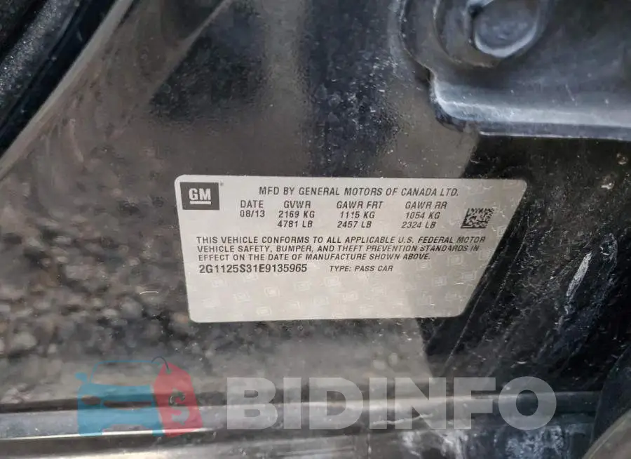 2G1125S31E9135965 Photo# 12