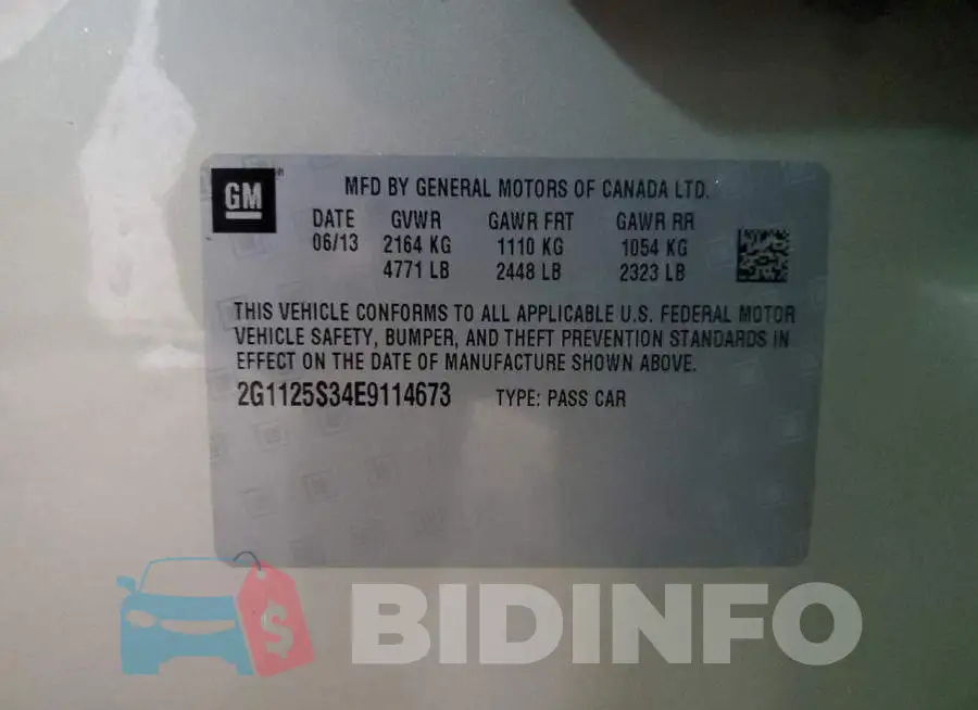 2G1125S34E9114673 Photo# 13