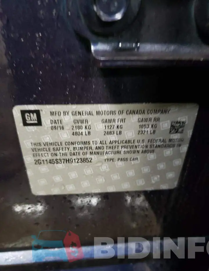 2G1145S37H9123852 Photo# 12