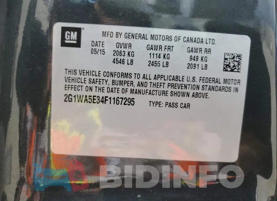 2G1WA5E34F1167295 Photo# 12