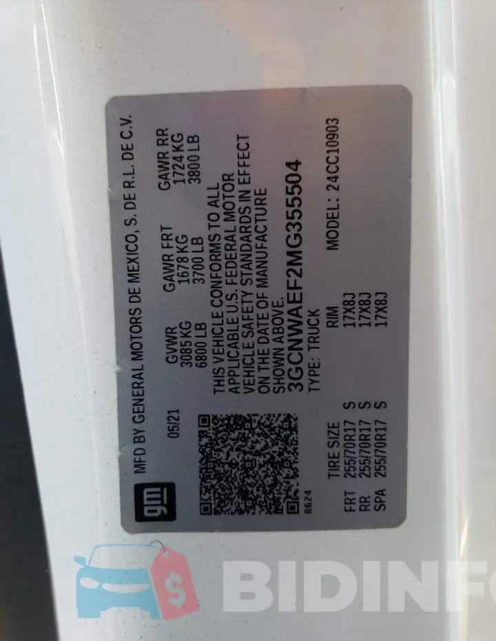 3GCNWAEF2MG355504 Photo# 12