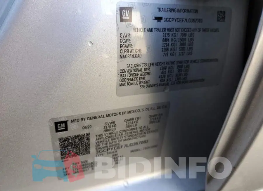 3GCPYCEF7LG357083 Photo# 12