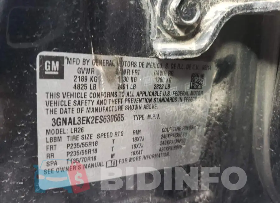 3GNAL3EK2ES630665 Photo# 13
