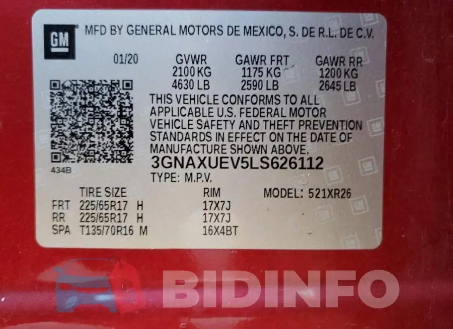 3GNAXUEV5LS626112 Photo# 14