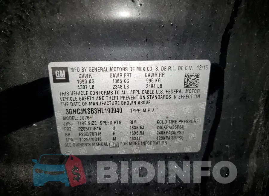 3GNCJNSB3HL190940 Photo# 12