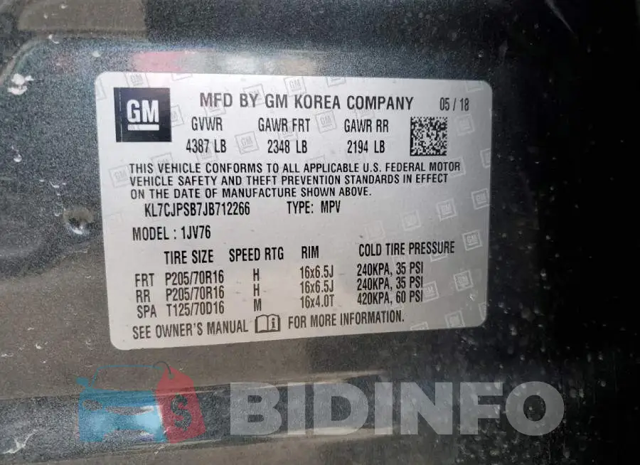 KL7CJPSB7JB712266 Photo# 13