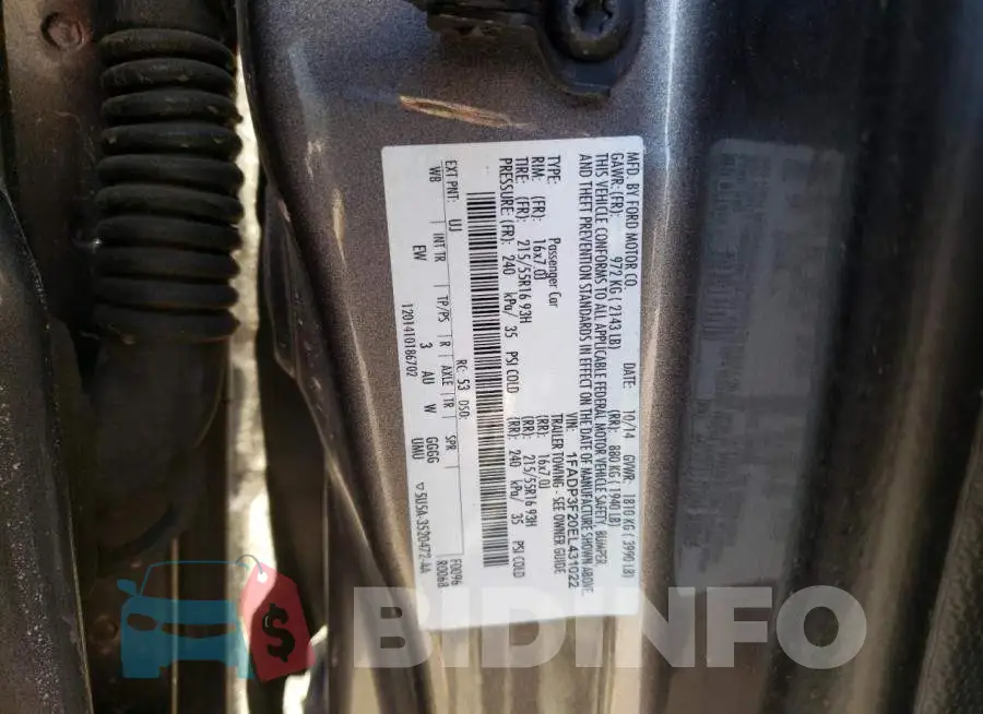 1FADP3F20EL431022 Photo# 12