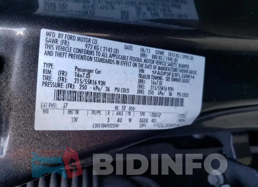 1FADP3F23FL329814 Photo# 12