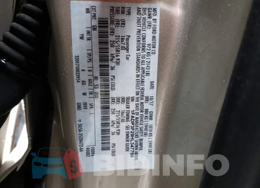 1FADP3F29HL347799 Photo# 12