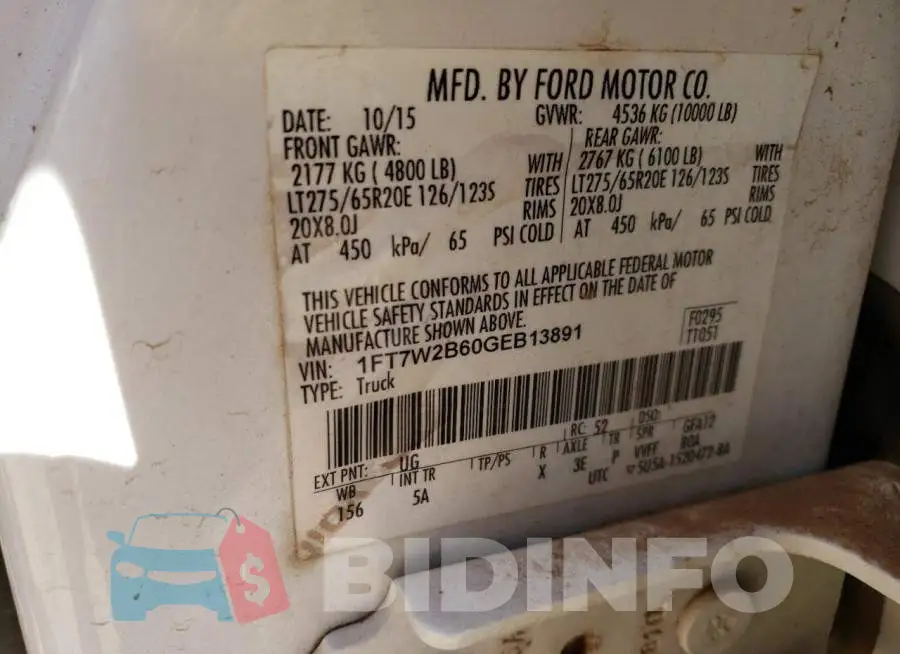 1FT7W2B60GEB13891 Photo# 13