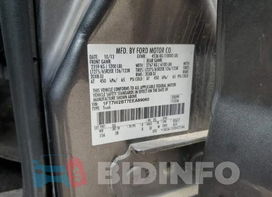 1FT7W2BT7EEA89060 Photo# 13