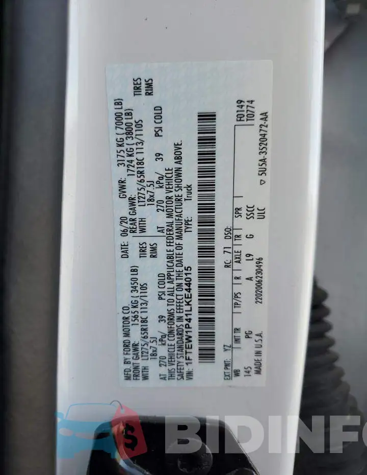1FTEW1P41LKE44015 Photo# 10