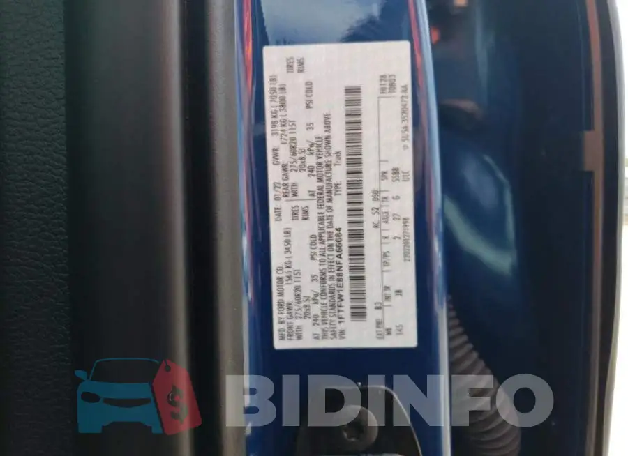1FTFW1E88NFA66684 Photo# 12