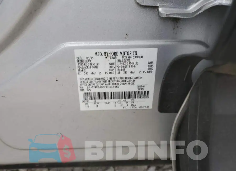 2FMTK3J88FBB38157 Photo# 13