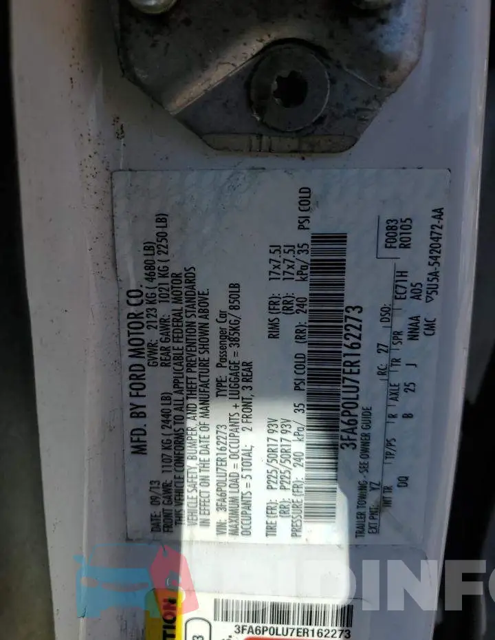 3FA6P0LU7ER162273 Photo# 12