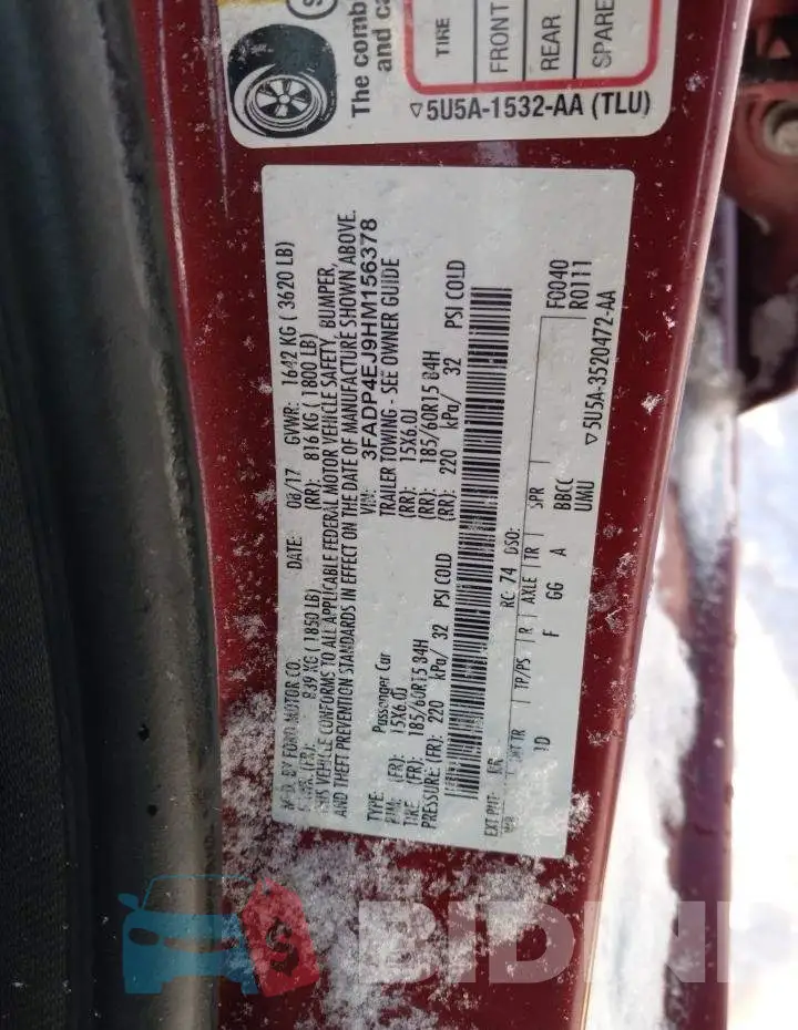3FADP4EJ9HM156378 Photo# 12