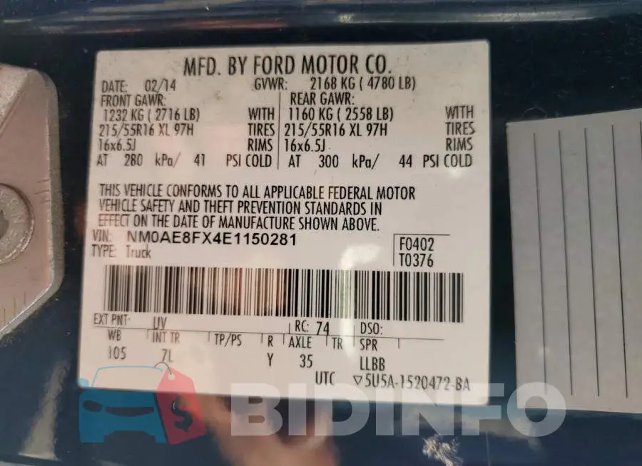 NM0AE8FX4E1150281 Photo# 13