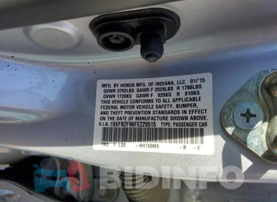 19XFB2F96FE229515 Photo# 12