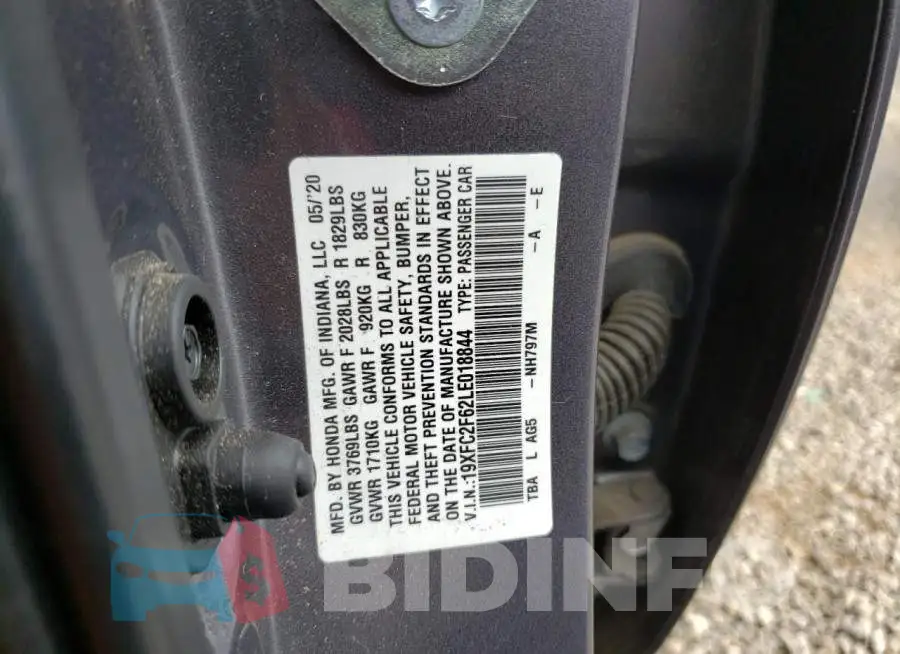 19XFC2F62LE018844 Photo# 12