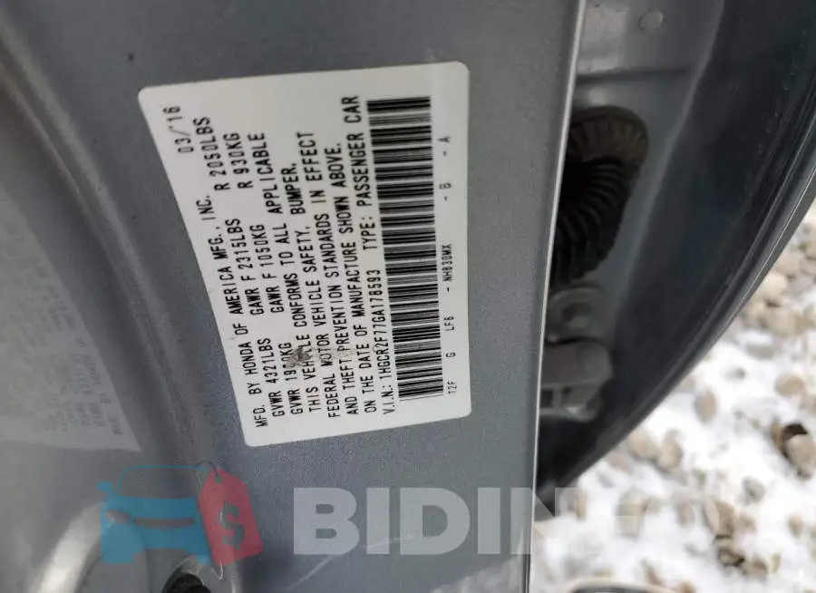 1HGCR2F77GA178593 Photo# 12