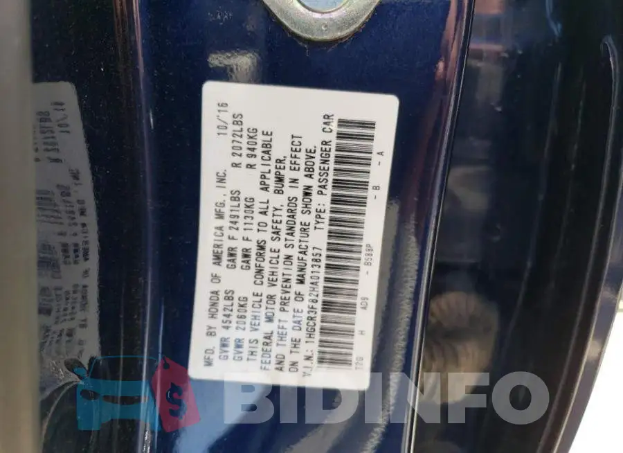 1HGCR3F82HA013857 Photo# 13