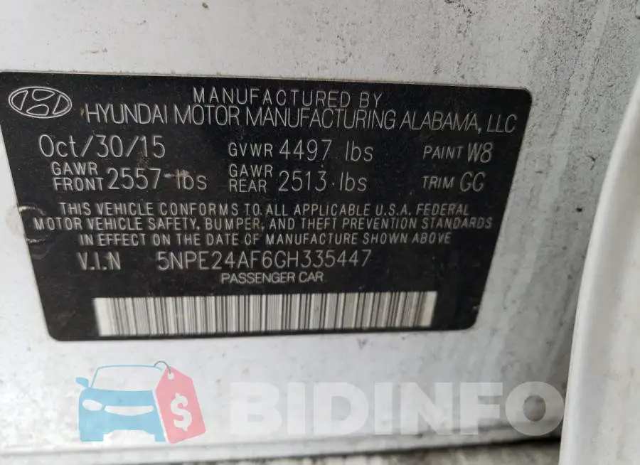 5NPE24AF6GH335447 Photo# 12
