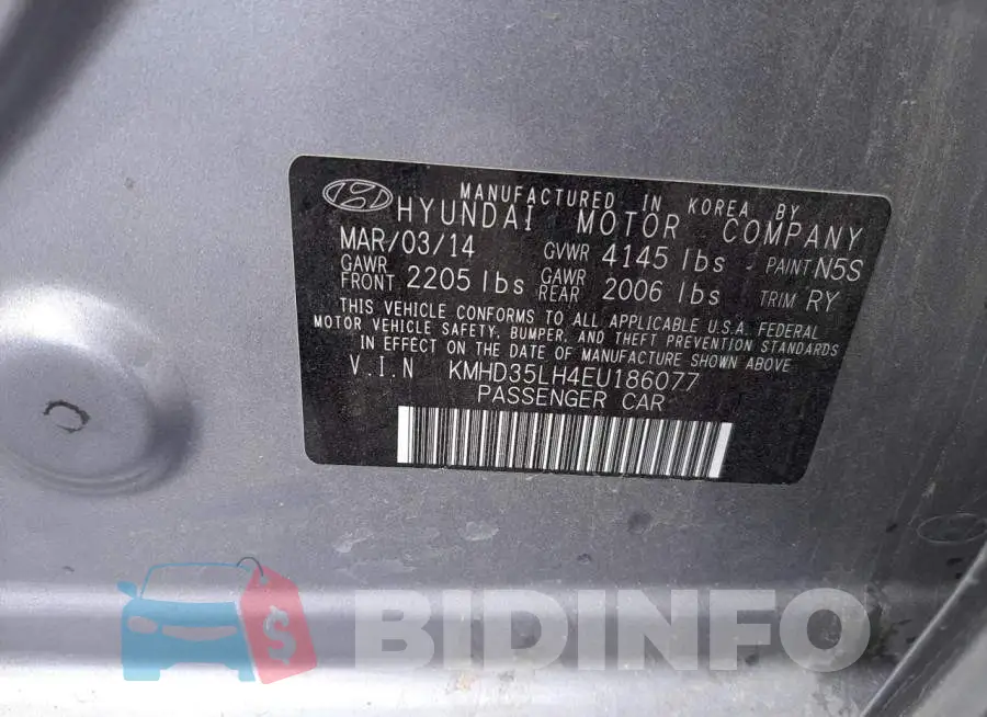 KMHD35LH4EU186077 Photo# 12