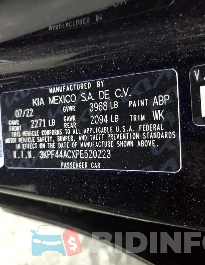3KPF44ACXPE520223 Photo# 12