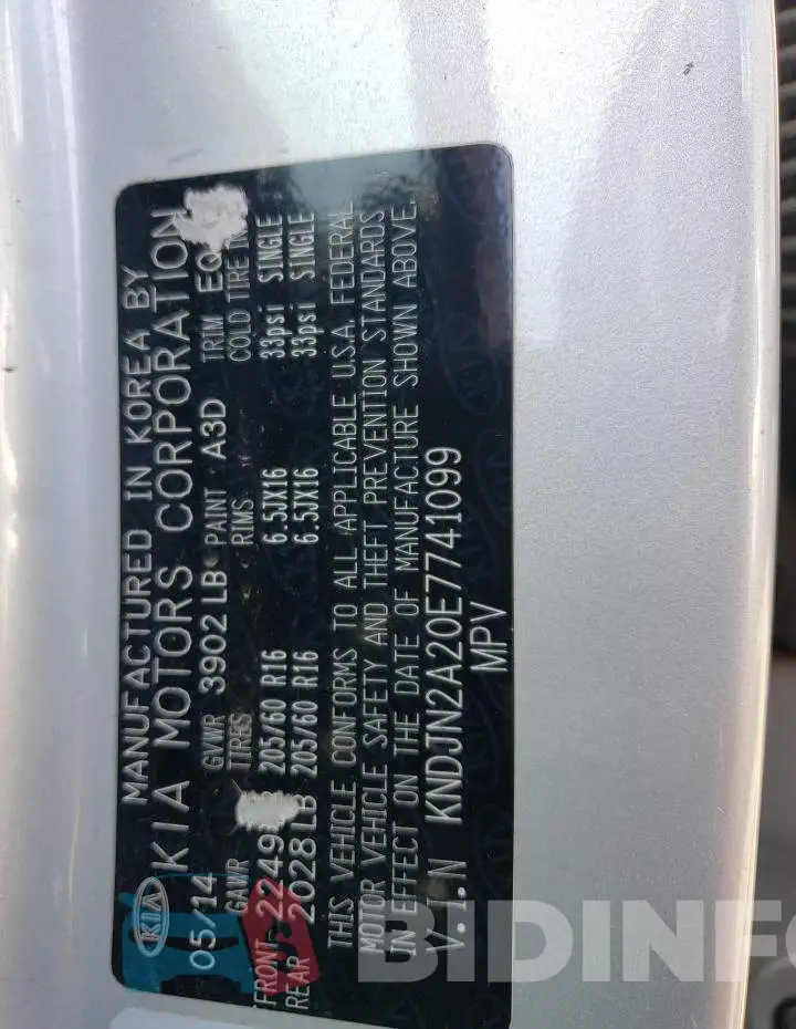 KNDJN2A20E7741099 Photo# 12