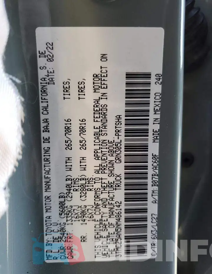 3TMCZ5AN5NM486142 Photo# 12