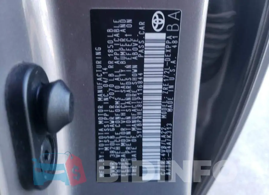 5YFBPRHE8EP116844 Photo# 12