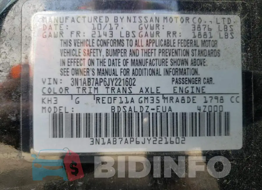 3N1AB7AP6JY221602 Photo# 13