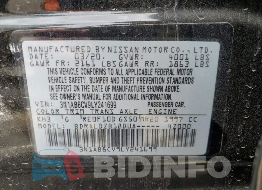 3N1AB8CV9LY241699 Photo# 13