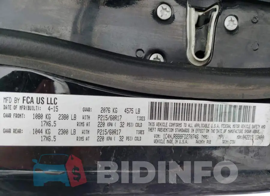 1C4NJRBB8FD270746 Photo# 13