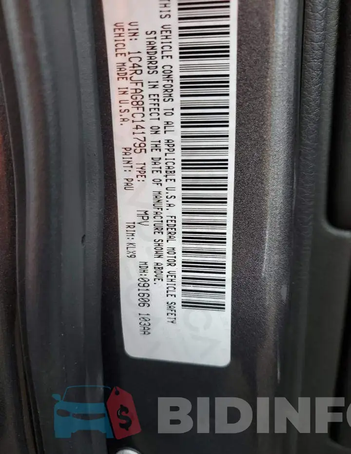 1C4RJFAG8FC141795 Photo# 13