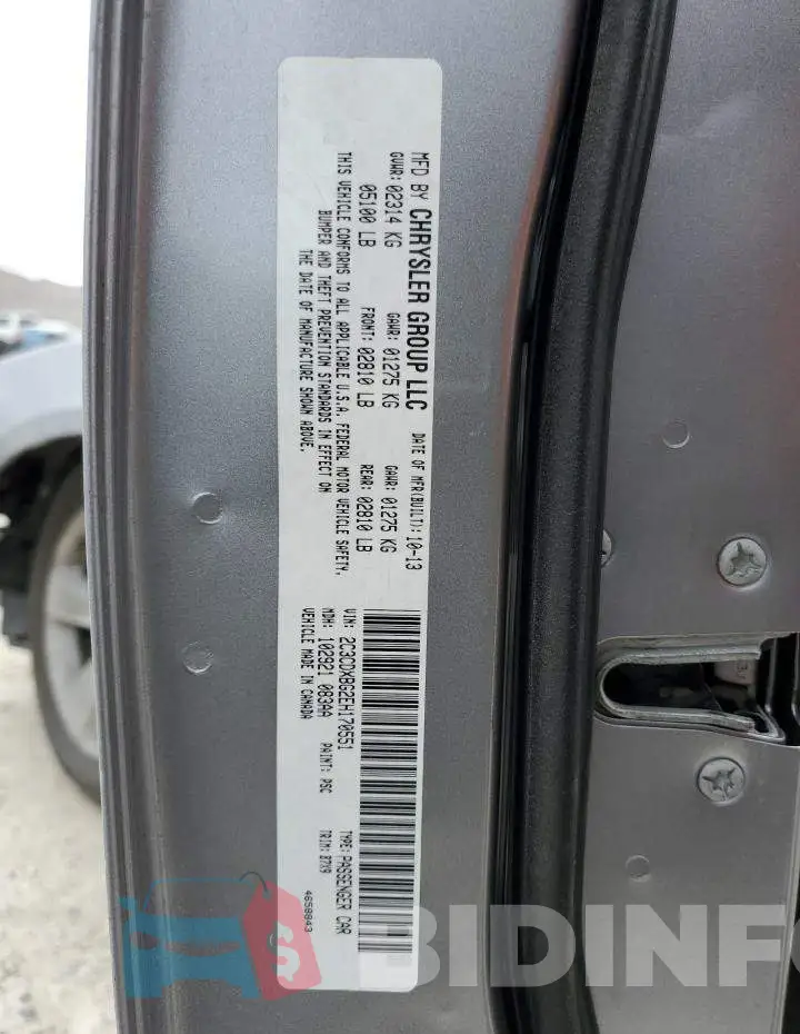 2C3CDXBG2EH170551 Photo# 12
