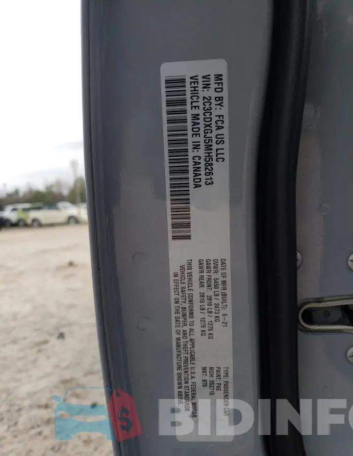 2C3CDXGJ5MH582613 Photo# 12
