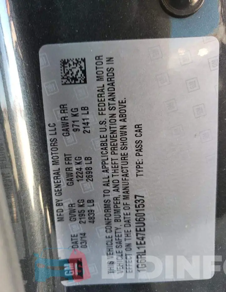 1G6RL1E47EU601537 Photo# 13