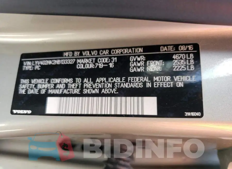 LYV402HK2HB133327 Photo# 12