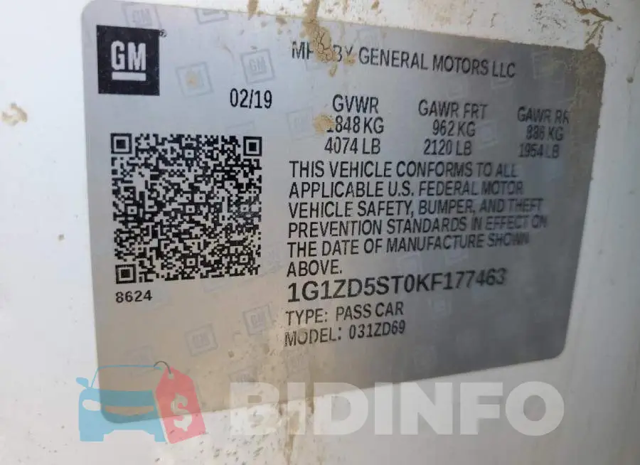 1G1ZD5ST0KF177463 Photo# 12