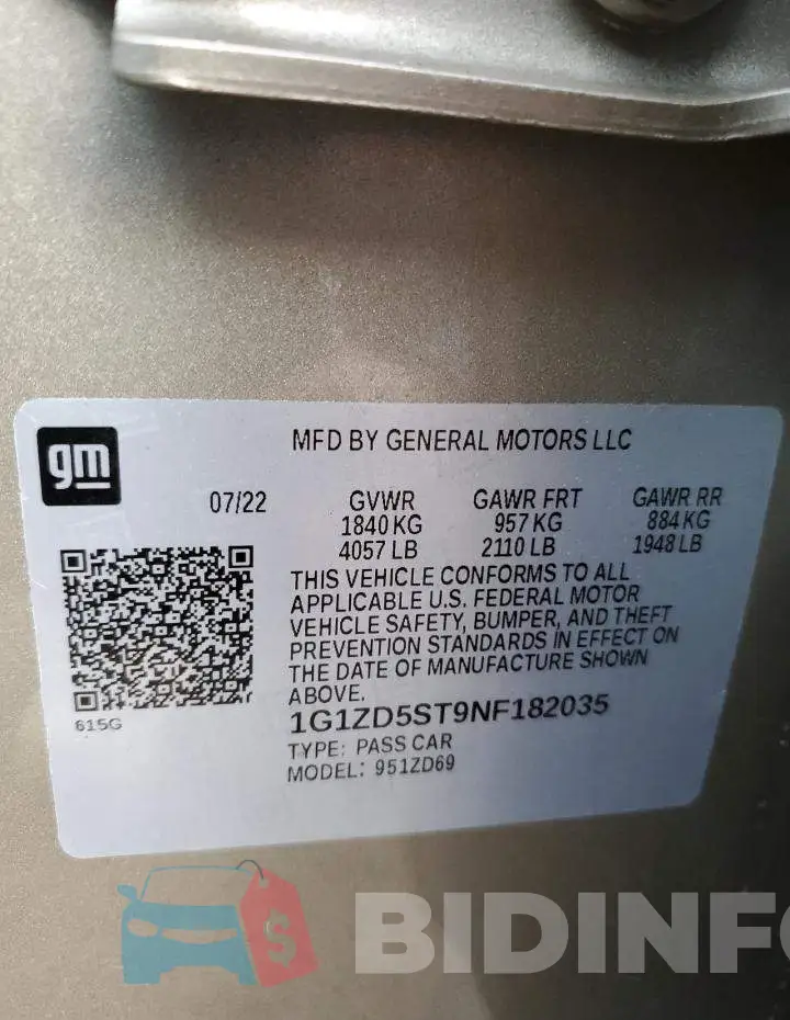 1G1ZD5ST9NF182035 Photo# 12