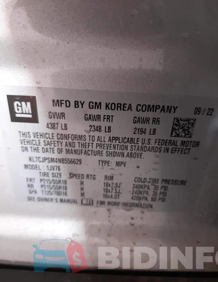 KL7CJPSM4NB556629 Photo# 12