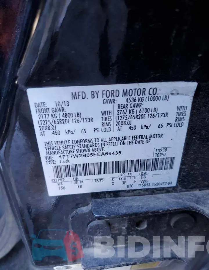1FT7W2B65EEA66435 Photo# 13